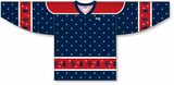 Athletic Knit (AK) Custom ZH101-CHR2405 Sublimated Red Christmas Sweater Hockey Jersey