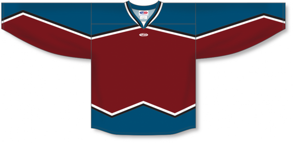 Athletic Knit (AK) Custom ZH111-COL604C Colorado Avalanche AV Red/Burgundy Sublimated Hockey Jersey