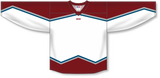 Athletic Knit (AK) Custom ZH111-COL605C Colorado Avalanche White Sublimated Hockey Jersey