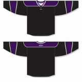 Athletic Knit (AK) Custom ZH112-LAS3132 Los Angeles Kings Black Sublimated Hockey Jersey