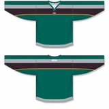 Athletic Knit (AK) Custom ZH141-ANA3104 1998 Anaheim Mighty Ducks Alternate Jade Sublimated Hockey Jersey