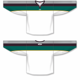 Athletic Knit (AK) Custom ZH141-ANA3105 1999 Anaheim Mighty Ducks Alternate White Sublimated Hockey Jersey
