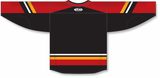 Athletic Knit (AK) Custom ZH181-CAL3118 2022 Calgary Flames Reverse Retro Black Sublimated Hockey Jersey