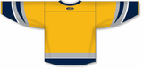 Athletic Knit (AK) Custom ZH181-NAS3140 2022 Nashville Predators Reverse Retro Gold Sublimated Hockey Jersey