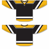 Athletic Knit (AK) Custom ZH181-PIT3149 2022 Pittsburgh Penguins Reverse Retro Black Hockey Jersey