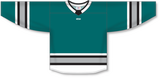 Athletic Knit (AK) Custom ZH181-SAN3066 San Jose Sharks Pacific Teal Sublimated Hockey Jersey