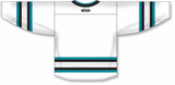 Athletic Knit (AK) Custom ZH181-SAN3154 2022 San Jose Sharks White Sublimated Hockey Jersey