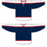 Athletic Knit (AK) Custom ZH181-WIN3169 1989 Winnipeg Jets Navy Sublimated Hockey Jersey