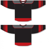 Athletic Knit (AK) Custom ZH182-CAR3019 Carolina Hurricanes Alternate Black Sublimated Hockey Jersey
