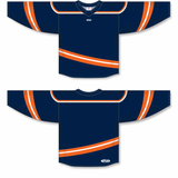 Athletic Knit (AK) Custom ZH182-NYI3142 2022 New York Islanders Reverse Retro Navy Sublimated Hockey Jersey