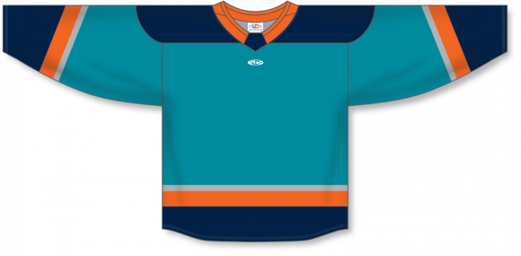 Athletic Knit (AK) Custom ZH182-NYS2507 2025 PWHL New York Teal Sublimated Hockey Jersey