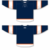Athletic Knit (AK) Custom ZH191-EDM3130 2022 Edmonton Oilers Reverse Retro Navy Hockey Jersey