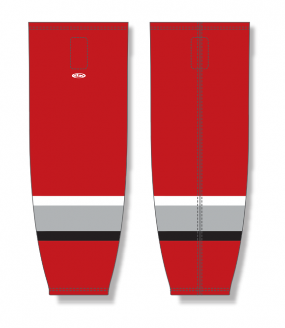 Athletic Knit (AK) Custom ZH711-ADT2001 2020 Adirondack Thunder Red Sublimated Mesh Ice Hockey Socks
