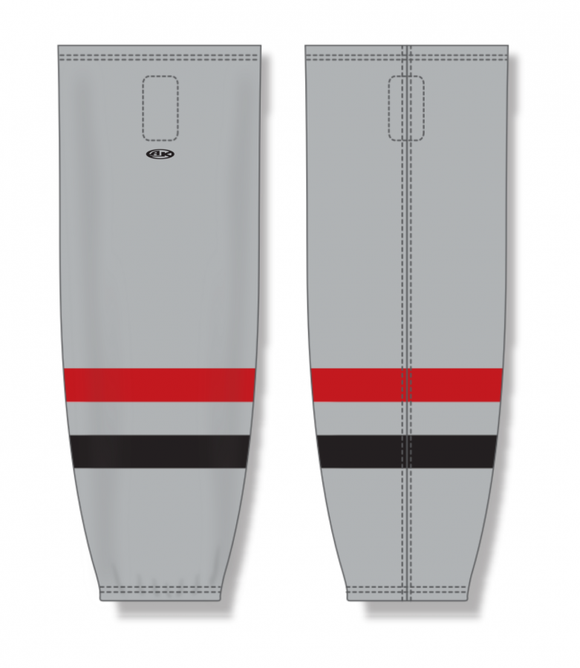 Athletic Knit (AK) Custom ZH711-ADT2003 2020 Adirondack Thunder Alternate Grey Sublimated Mesh Ice Hockey Socks