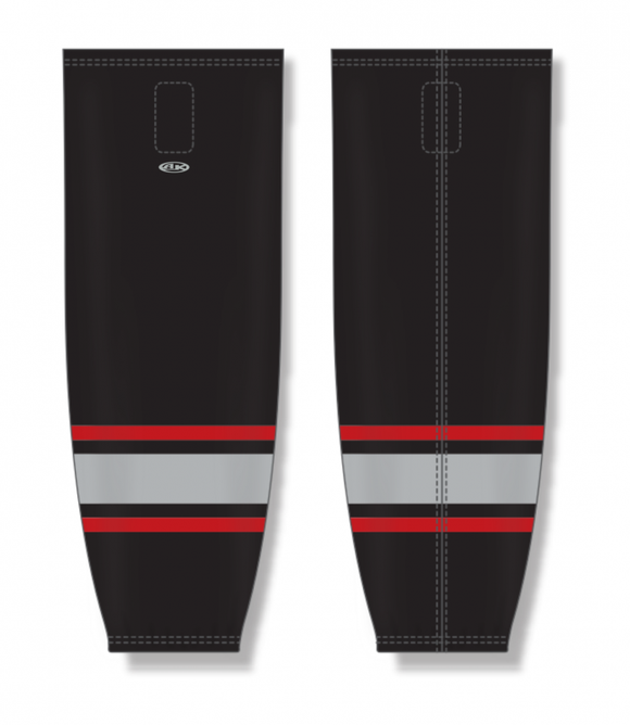 Athletic Knit (AK) Custom ZH711-ADT2401 2024 Adirondack Thunder Black Sublimated Mesh Ice Hockey Socks