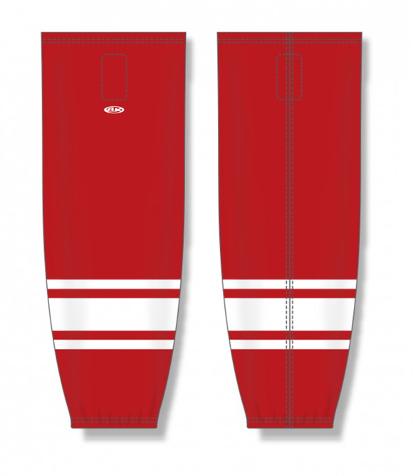 Athletic Knit (AK) Custom ZH711-ALA2004 2020 Allen Americans Scarlet Sublimated Mesh Ice Hockey Socks