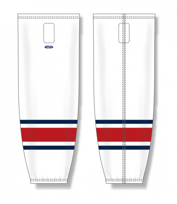 Athletic Knit (AK) Custom ZH711-ALA2005 2020 Allen Americans White Sublimated Mesh Ice Hockey Socks