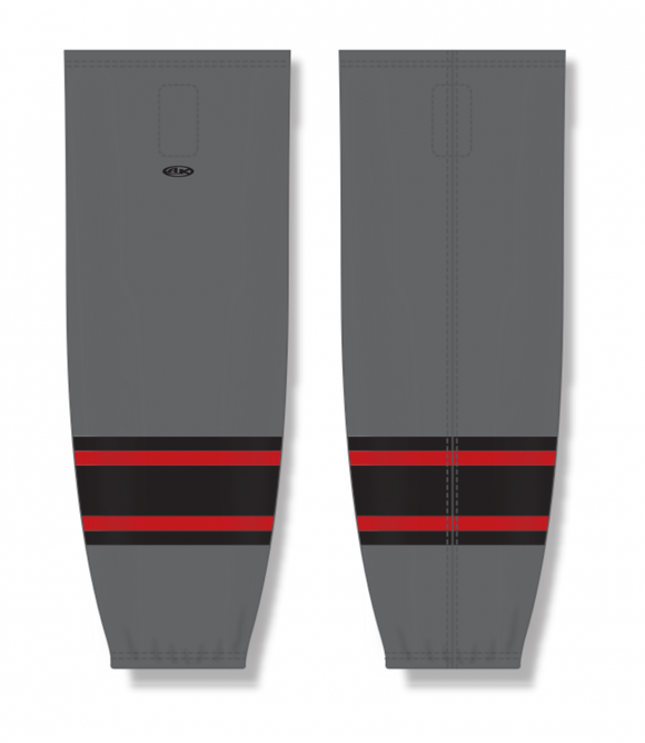 Athletic Knit (AK) Custom ZH711-ALA2006 2020 Allen Americans Alternate Charcoal Grey Sublimated Mesh Ice Hockey Socks