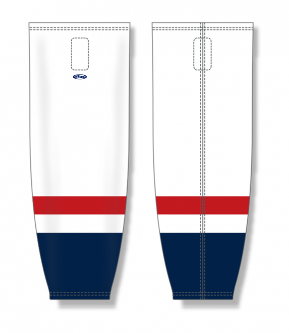 Athletic Knit (AK) Custom ZH711-ALA2365 2023 Allen Americans White Sublimated Mesh Ice Hockey Socks