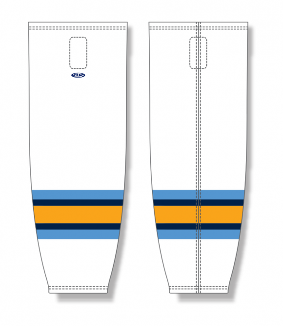 Athletic Knit (AK) Custom ZH711-ATG2010 2020 Atlanta Gladiators Alternate White Sublimated Mesh Ice Hockey Socks