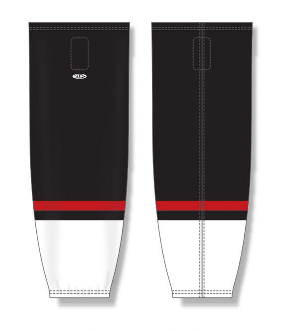 Athletic Knit (AK) Custom ZH711-CIN2014 2020 Cincinnati Cyclones Black Sublimated Mesh Ice Hockey Socks