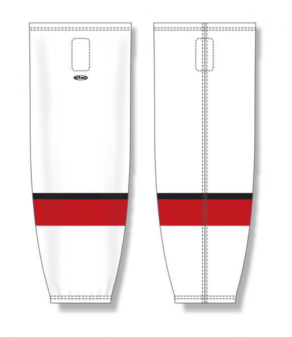 Athletic Knit (AK) Custom ZH711-CIN2015 2020 Cincinnati Cyclones White Sublimated Mesh Ice Hockey Socks