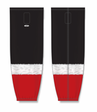 Athletic Knit (AK) Custom ZH711-CHR2401 Santa Claus Red Christmas Sublimated Mesh Ice Hockey Socks