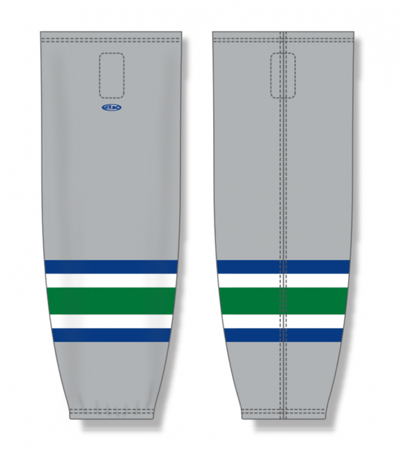Athletic Knit (AK) Custom ZH711-FLA2306 2021 Florida Everblades Grey Sublimated Mesh Ice Hockey Socks