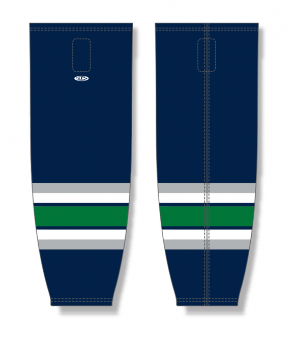 Athletic Knit (AK) Custom ZH711-FLA2307 2022 Florida Everblades Navy Sublimated Mesh Ice Hockey Socks