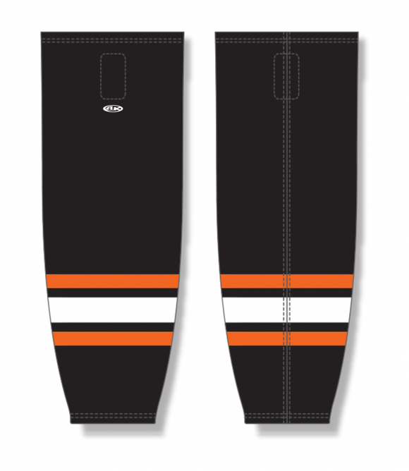 Athletic Knit (AK) Custom ZH711-FWK2019 2020 Fort Wayne Komets Black Sublimated Mesh Ice Hockey Socks