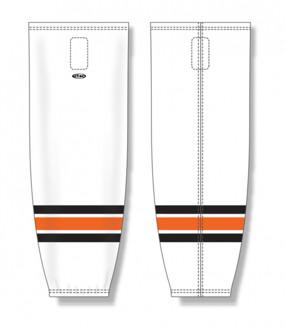 Athletic Knit (AK) Custom ZH711-FWK2020 2020 Fort Wayne Komets White Sublimated Mesh Ice Hockey Socks