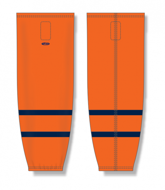 Athletic Knit (AK) Custom ZH711-GSR2413 2024 Greenville Swamp Rabbits Alternate Orange Sublimated Mesh Ice Hockey Socks