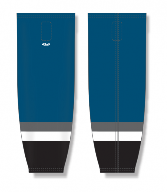 Athletic Knit (AK) Custom ZH711-IDA2027 2020 Idaho Steelheads Alternate Capital Blue Sublimated Mesh Ice Hockey Socks