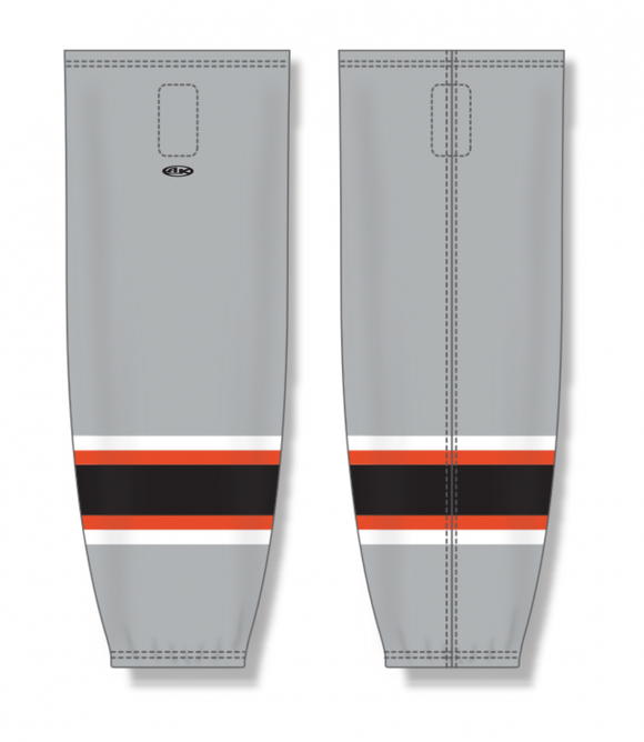 Athletic Knit (AK) Custom ZH711-KCM2039 2020 Kansas City Mavericks Grey Sublimated Mesh Ice Hockey Socks