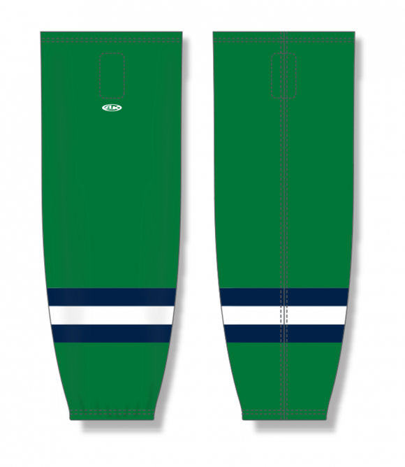 Athletic Knit (AK) Custom ZH711-MAI2043 2020 Maine Mariners Alternate Kelly Green Sublimated Mesh Ice Hockey Socks