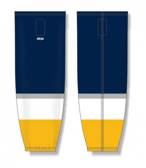 Athletic Knit (AK) Custom ZH711-NOR2426 2024 Norfolk Admirals Navy Sublimated Mesh Ice Hockey Socks