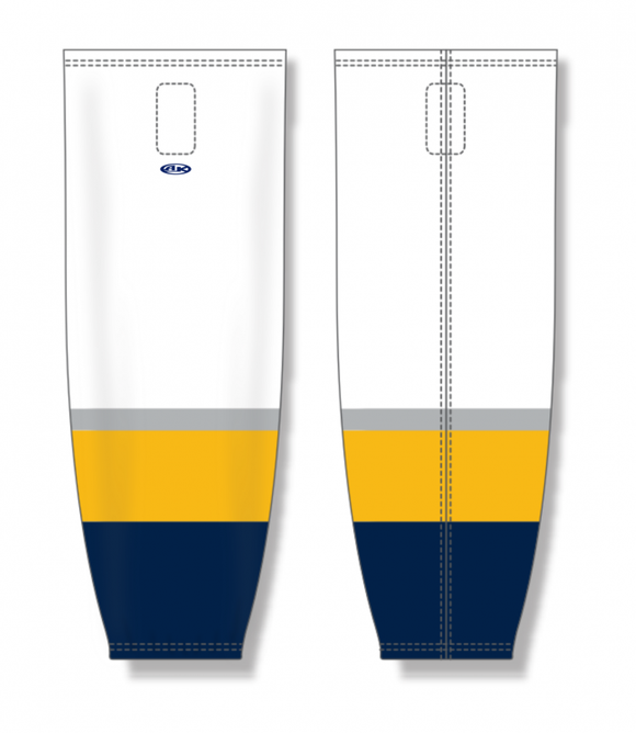 Athletic Knit (AK) Custom ZH711-NOR2427 2024 Norfolk Admirals White Sublimated Mesh Ice Hockey Socks