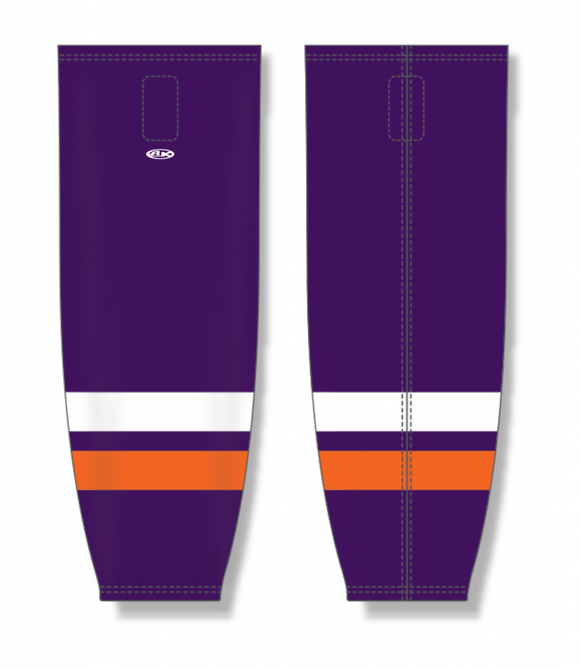 Athletic Knit (AK) Custom ZH711-OSB2051 2020 Orlando Solar Bears Purple Sublimated Mesh Ice Hockey Socks