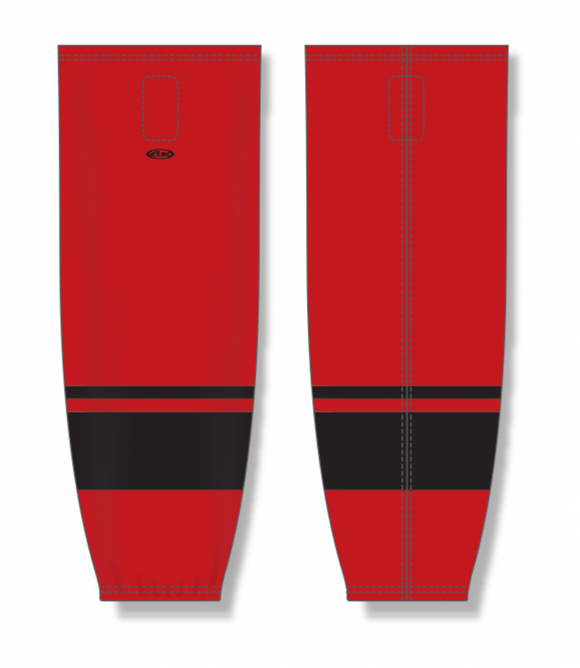Athletic Knit (AK) Custom ZH711-RCR1913 2019 Rapid City Rush Alternate Red Sublimated Mesh Ice Hockey Socks