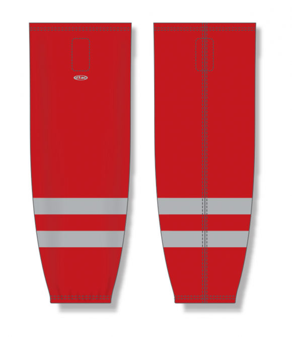 Athletic Knit (AK) Custom ZH711-RCR2334 2021 Rapid City Rush Red Sublimated Mesh Ice Hockey Socks