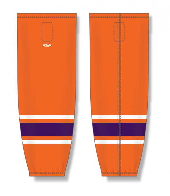 Athletic Knit (AK) Custom ZH711-REA2436 2024 Reading Royals Alternate Orange Sublimated Mesh Ice Hockey Socks