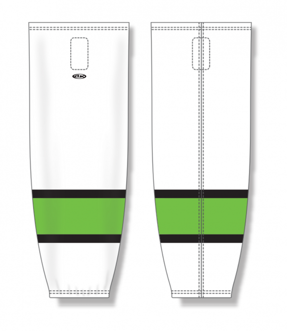 Athletic Knit (AK) Custom ZH711-SAV2341 2022 Savannah Ghost Pirates White Sublimated Mesh Ice Hockey Socks