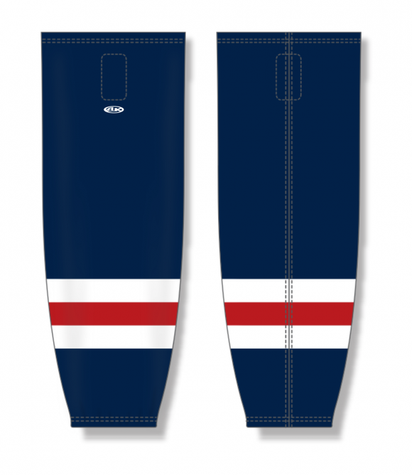 Athletic Knit (AK) Custom ZH711-SCS2343 2022 South Carolina Stingrays Navy Sublimated Mesh Ice Hockey Socks