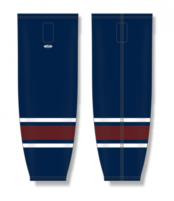 Athletic Knit (AK) Custom ZH711-TUL2067 2020 Tulsa Oilers Navy Sublimated Mesh Ice Hockey Socks