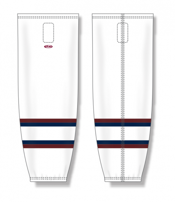 Athletic Knit (AK) Custom ZH711-TUL2068 2020 Tulsa Oilers White Sublimated Mesh Ice Hockey Socks
