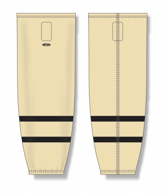 Athletic Knit (AK) Custom ZH711-UTA2446 2024 Utah Grizzlies Alternate Sand Sublimated Mesh Ice Hockey Socks