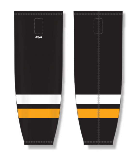 Athletic Knit (AK) Custom ZH711-WHE2355 2022 Wheeling Nailers Black Sublimated Mesh Ice Hockey Socks