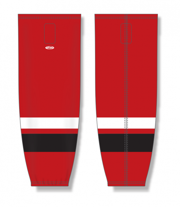 Athletic Knit (AK) Custom ZH711-WHE2357 2022 Wheeling Nailers Red Sublimated Mesh Ice Hockey Socks