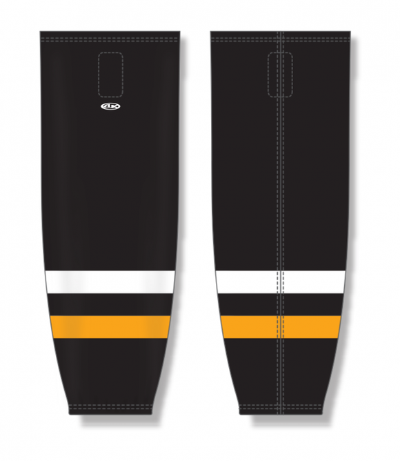 Athletic Knit (AK) Custom ZH711-WHE2447 2024 Wheeling Nailers Black Sublimated Mesh Ice Hockey Socks