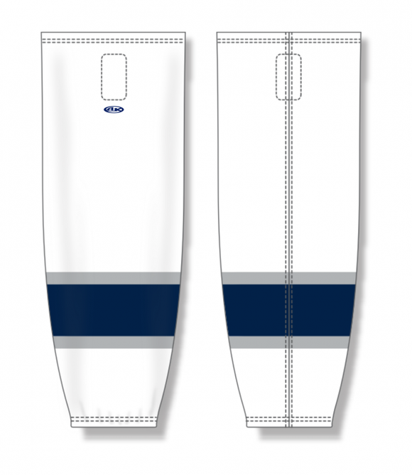 Athletic Knit (AK) Custom ZH711-WOR2081 2020 Worcester Railers White Sublimated Mesh Ice Hockey Socks